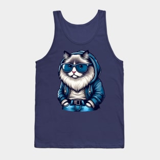 Ragdoll Cat With Sunglasses Tank Top